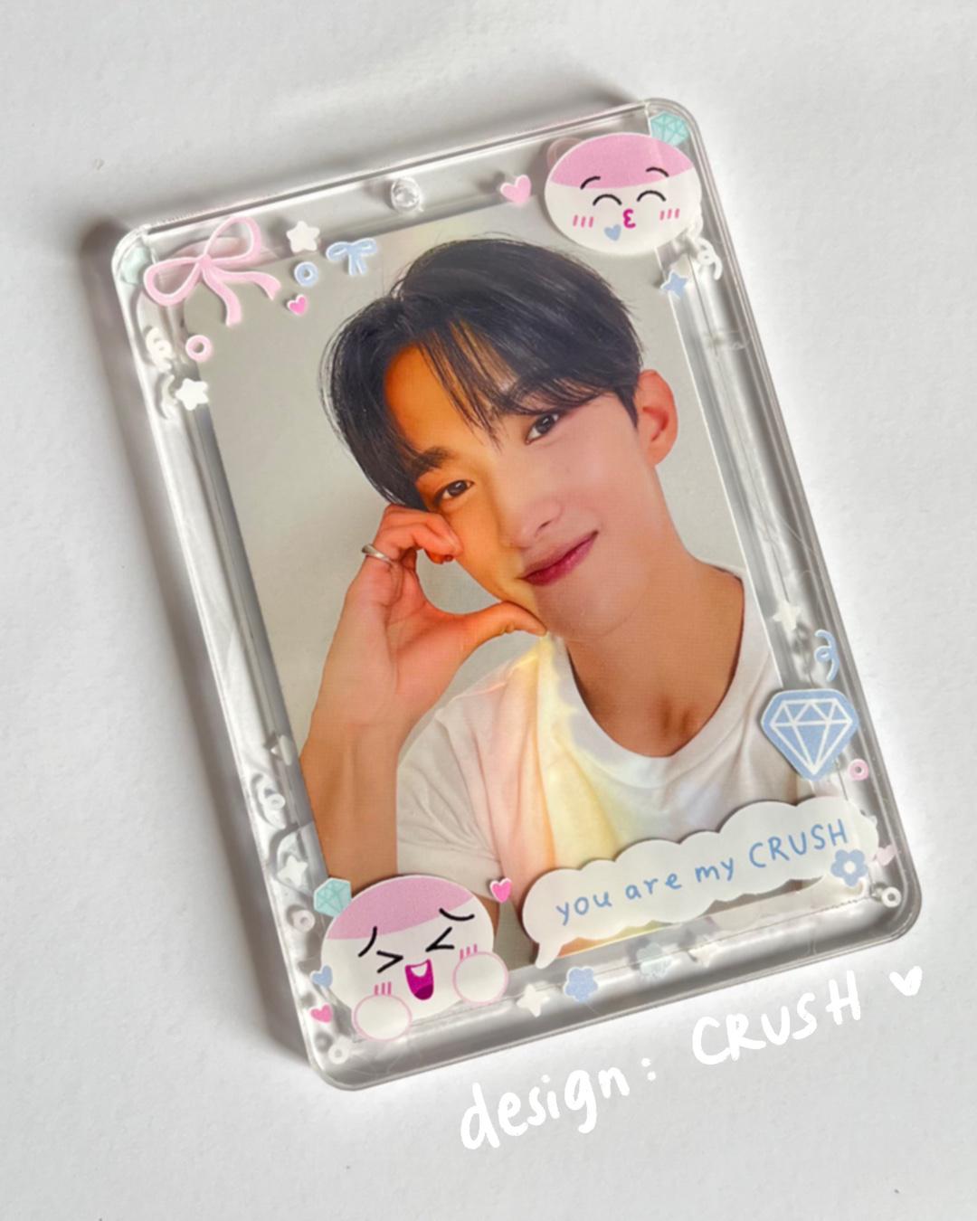Seventeen SVT Photocard Holder: Rose Quartz Acrylic Kpop Collectible - Etsy