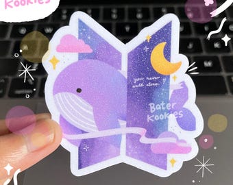 BTS Purple Whale: You Never Walk Alone, Kpop Laptop Glitter Sticker