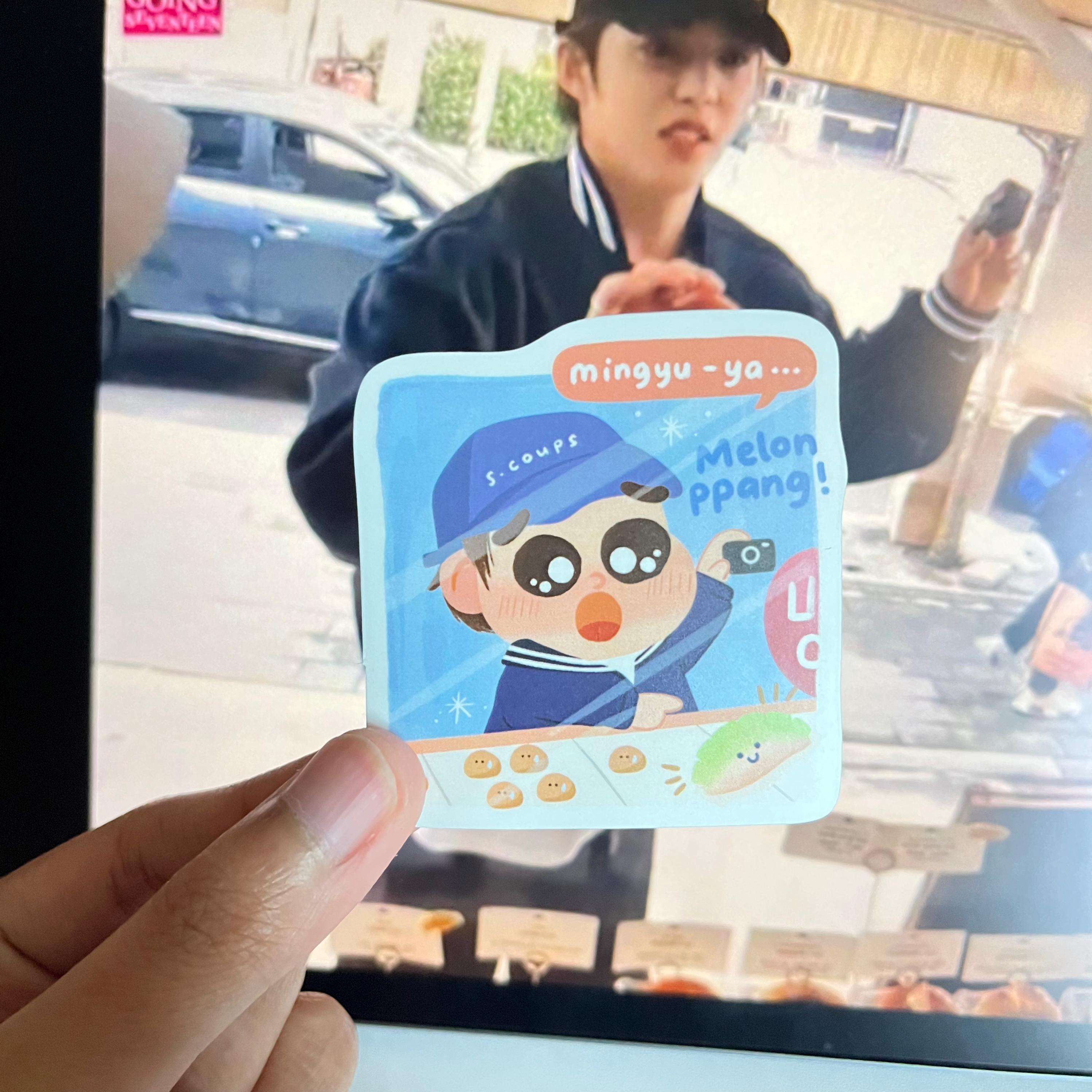 Scoups Seventeen Melon Ppang Sticker: Kpop Waterproof Vinyl Sticker - Etsy