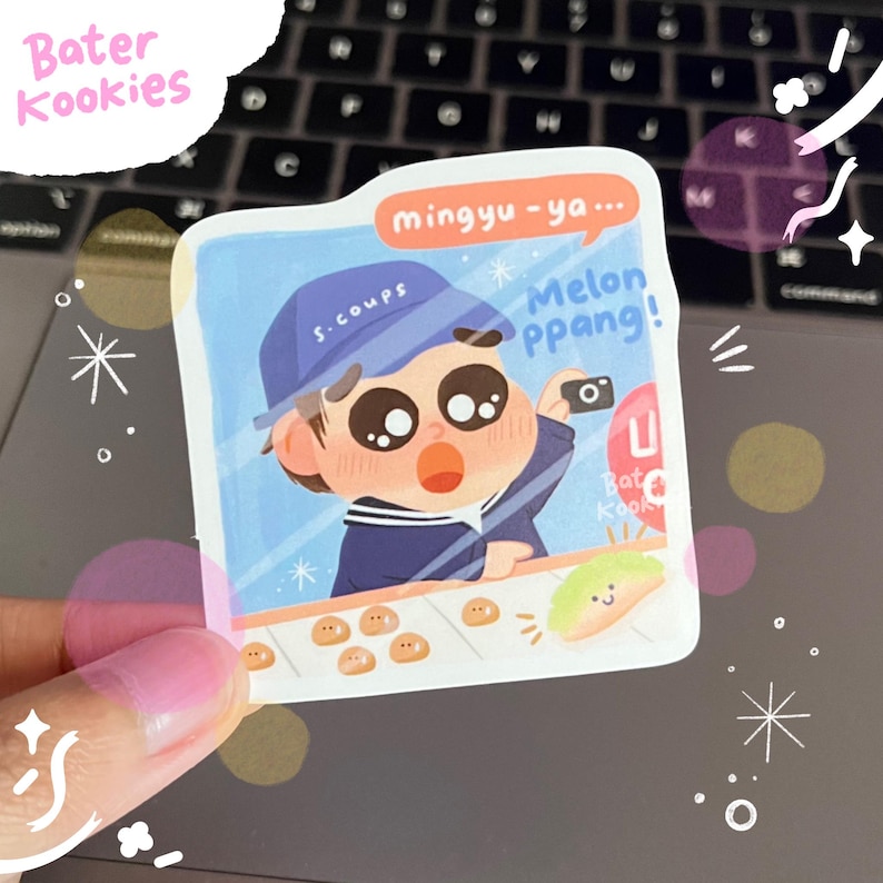 Scoups Seventeen Melon Ppang Sticker: Kpop Waterproof Vinyl Sticker - Etsy