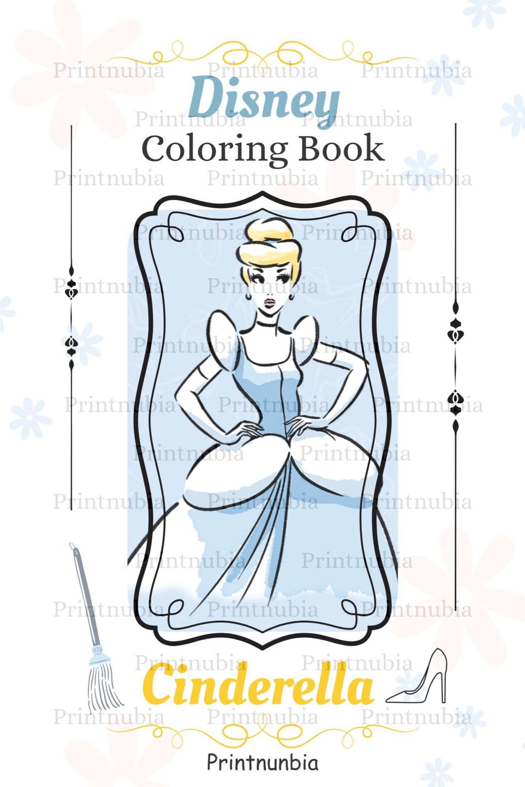 Disney Princess Coloring Book, Kids Coloring Pages, Digital Coloring ...