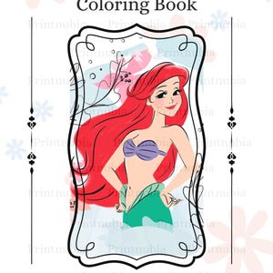 Digital Coloring Book, Princess Coloring book ,fairytale coloring book, Kids Coloring ,Fantasy, Fairy Tales, Rapunzel, Cinderella, Ariel.
