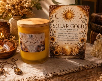 Vela Solar Dourada para Feitiço (283g)