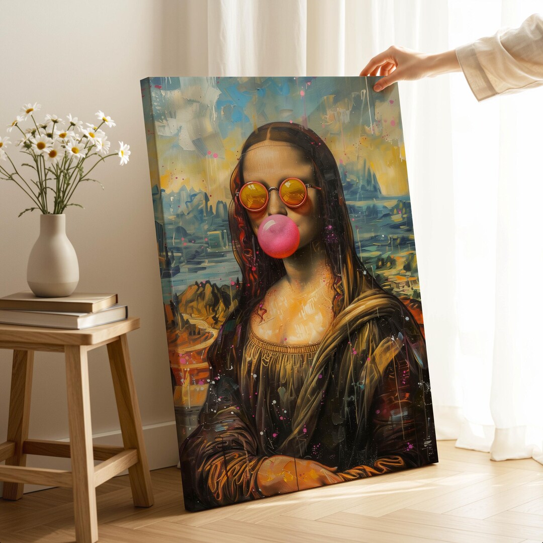 Pop Art Mona Lisa Canvas Print – Funky Urban Wall Decor - Etsy