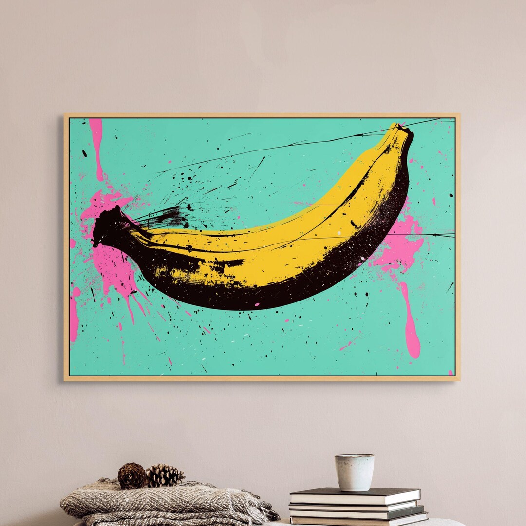 Andy Warhol Style Banana – Pop Art Canvas Print for Retro Wall Decor - Etsy