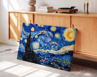 Starry Night Wall Art – Vincent Van Gogh Inspired Canvas Print for Timeless Room Decor