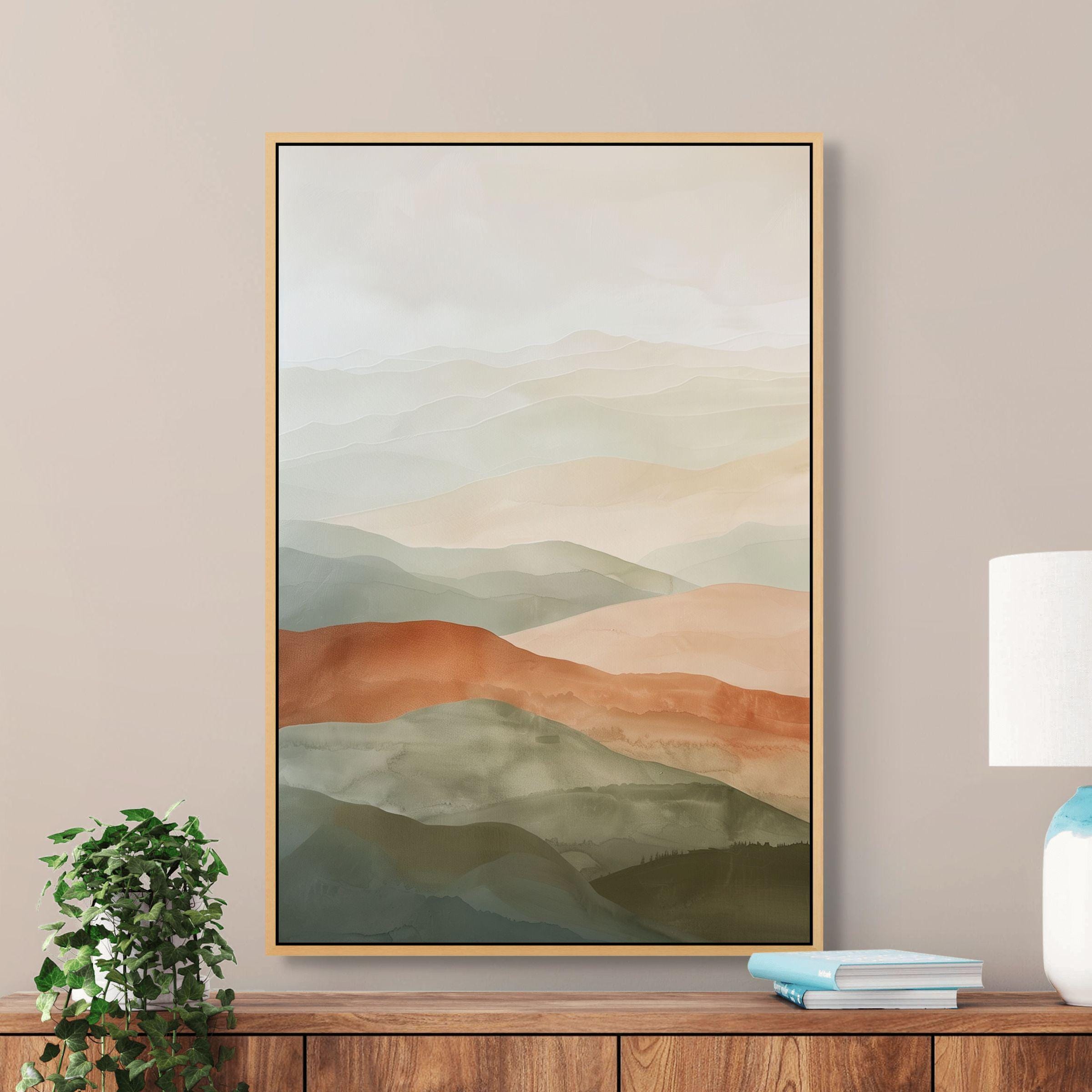 絵画 Brown Mountain Brown Mountain Wall Art Canvas - Etsy