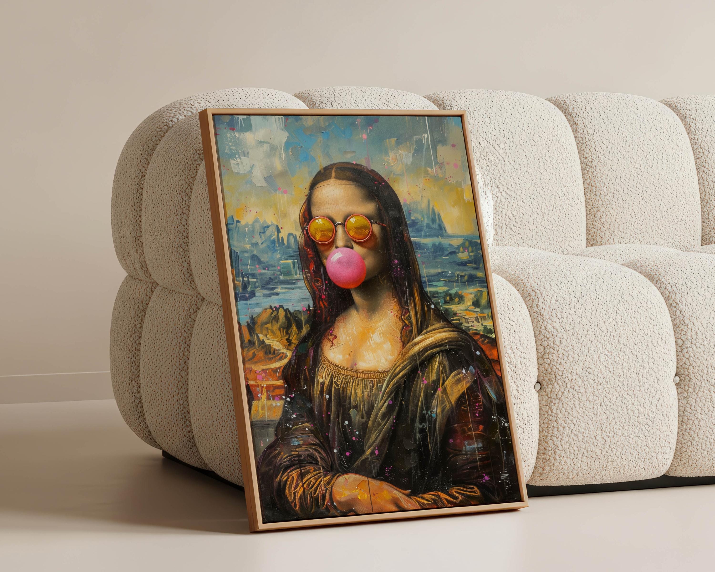Pop Art Mona Lisa Canvas Print – Funky Urban Wall Decor - Etsy