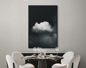 Dramatic Dark Cloud Canvas Wall Art – Modern Home Decor