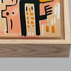 Keith Haring Inspired Abstract Wall Art – Playful Modern Canvas for Living Room image 2