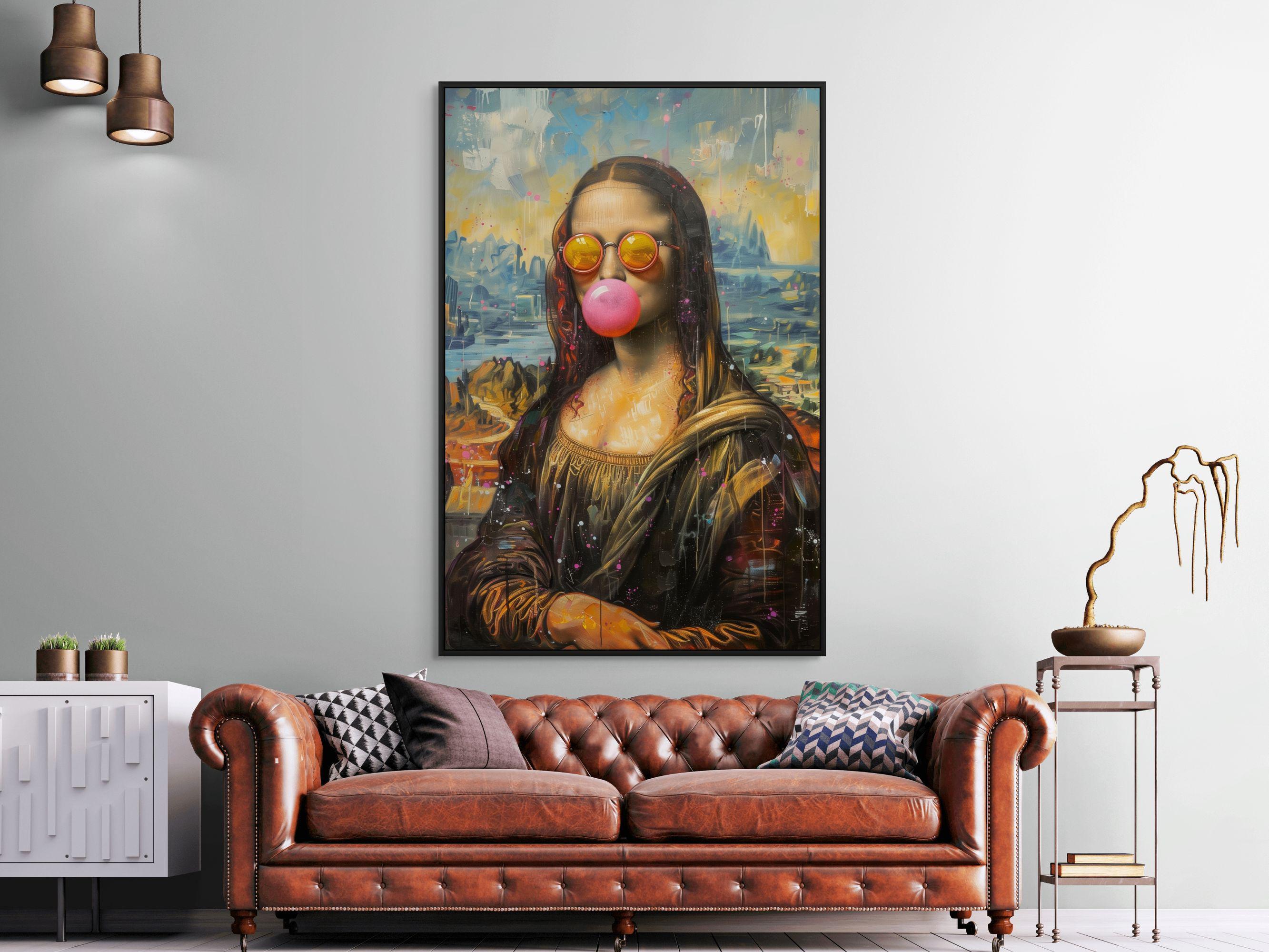 モナリザ ポップアート 絵画 インテリアMona Lisa art 壁紙　家具 Pop Art Mona Lisa Canvas Print – Funky Urban Wall Decor - Etsy