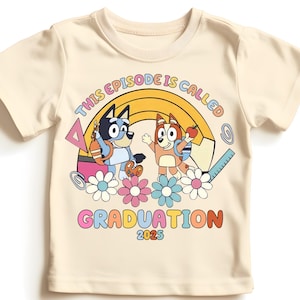 Graduation Blue Dog Kids Shirt School Blue Dog Shirt Graduation Kids Shirt Toddler Shirt Graduation Day Of School Celebration Teacher Gift