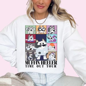 Mufin Time Out Tour Sweatshirt Tour Blue dog Mufin Shirt Family Shirt Blue Mufin Shirt Era Time Out Tour tee Toddle Cartoon Shirt