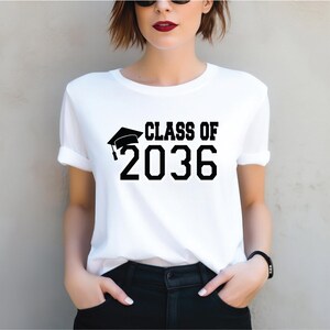 Class of 2036 Shirt, Grow With Me, 2036 Shirt, First Day of School, Class of 2036, Class Of 2036 Tee, Growing Up Shirt, Graduation Gift