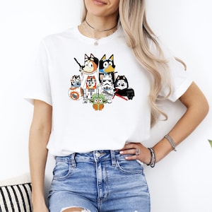 Blue Star Shirt Wars Blue Dog Shirt Trendy Shirt Cartoon Character Shirt Blue Toddler T-Shirt Adult Shirt Cartoon Shirt Funny Family Shirt