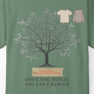 T-Shirt | Protect Nature Graphic Tee | Rettet Nationalparks und Wälder | Eco Natur Shirt | Vintage Wohlfühlfarben