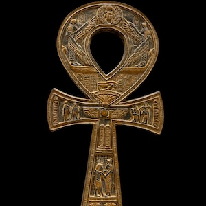 Handmade Egyptian Ankh Key of Life Statue: Ancient Art Decor