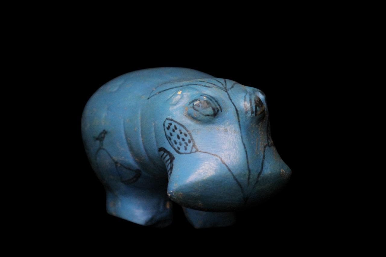 Egyptian blue hippo - Etsy 日本