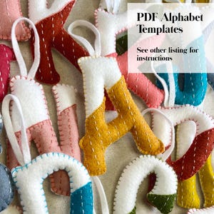 Felt Alphabet Template PDF: DIY Letter Ornament and Banner Pattern