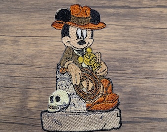 Adventure Mouse Iron-On Embroidered Patch