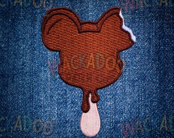 Mouse Ice Cream Bar Embroidered Iron-On Patch