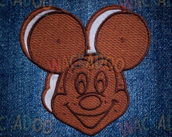 Mouse Ice Cream Sandwich Embroidered Iron-On Patch