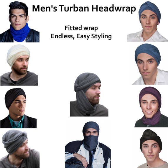 Men's Turban Man's Navy Blue TurbanMan's Head Etsy