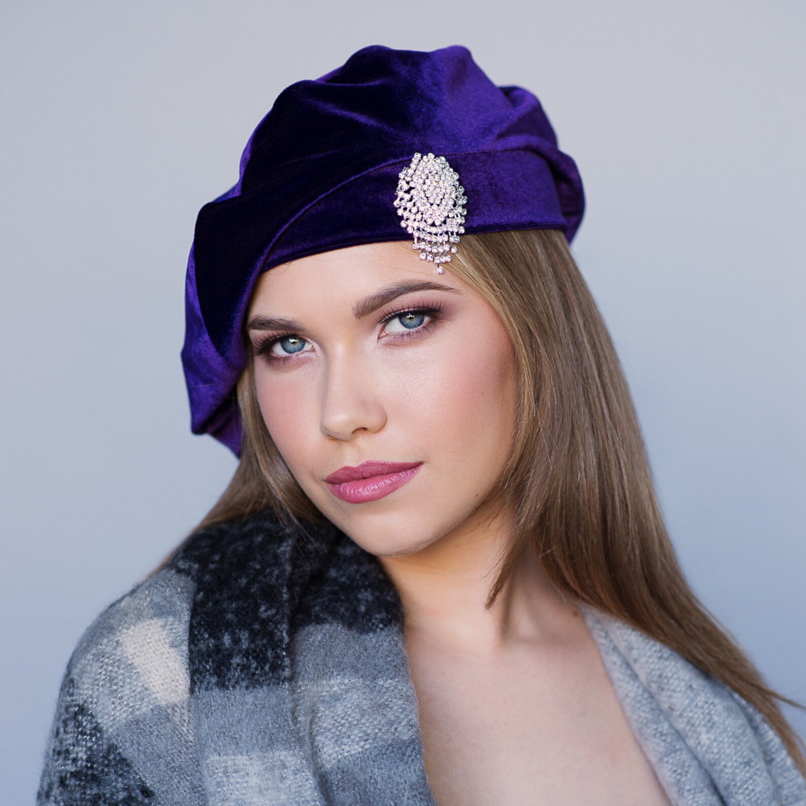 Oversize 13 Inch Beret Red Velvet Beret French Beret Large Etsy