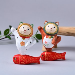 Hand Carved Wooden Panda Figurine: Natural Wood Desk Decor