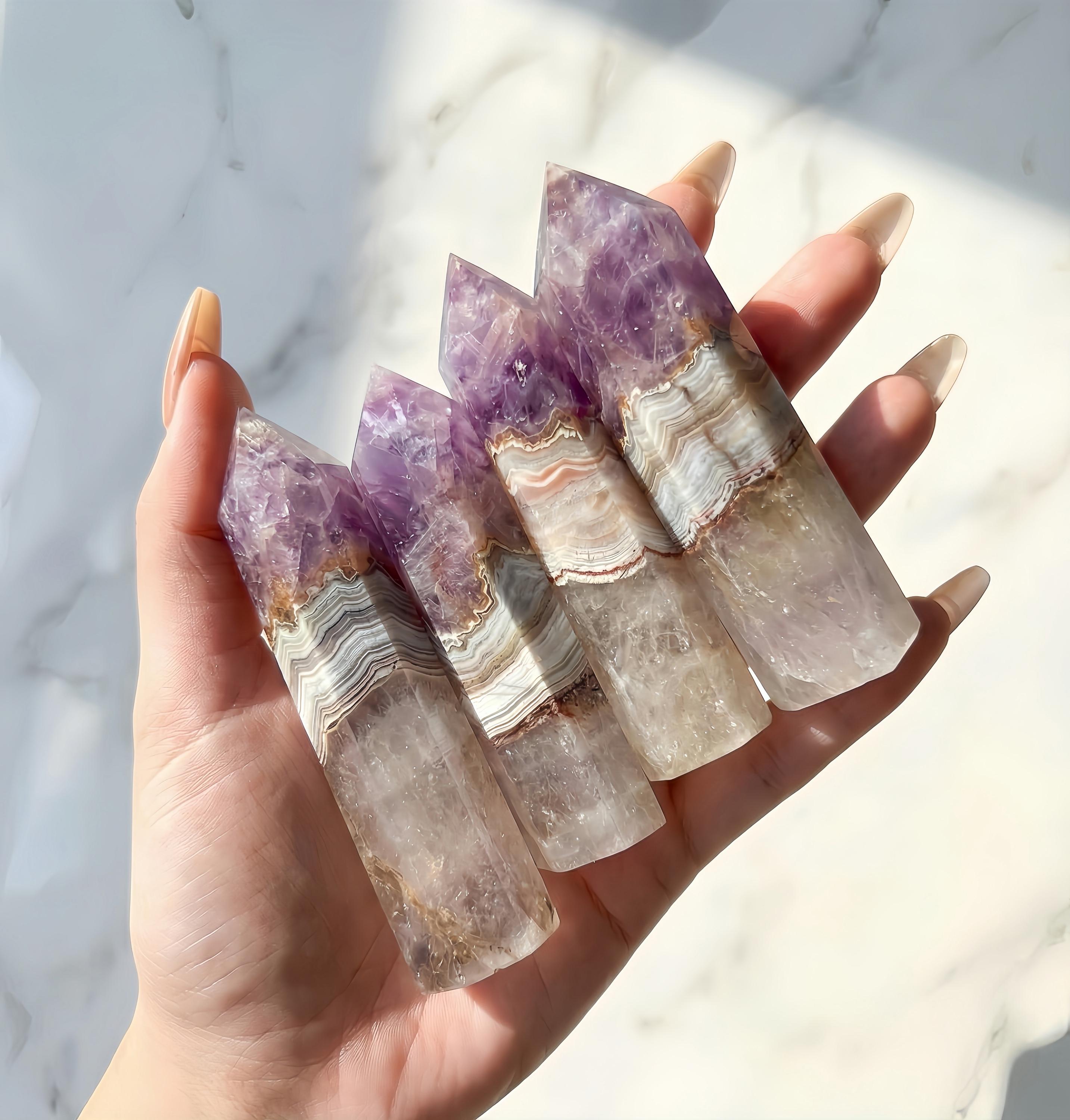 Amethyst Agate Tower - Etsy
