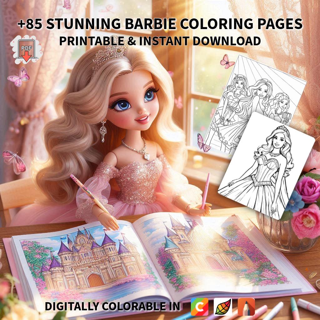 Barbie Coloring Barbie Set Malayalam Barbie Fairy Tales In