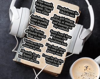 Digitaal stickervel audioboek Dark Romance | Digitale planners, dagboeken | Afdrukbare schoolse stickerset | Besties boeken | Sexy stickers