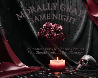 Juego imprimible del libro Moralmente Gris / Juego de fiesta de romance oscuro / Actividad de club de lectura para lectores / Juego de noche de chicas / Libro picante de mejores amigas (PDF)