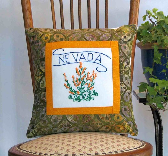 Nevada sagebrush pillow cabin cottage farmhouse decor from Etsy