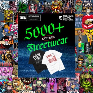 5000+ Latest Streetwear Bundle |PNG,AI,SVG| Shirt Bundle | T-Shirt Print Design | Hip Hop T-Shirt | Pop Culture | T-Shirt Pod Design