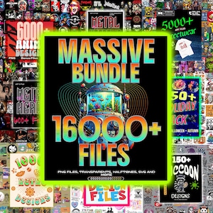 Plus de 16 000 œuvres d'art numériques : streetwear, anime, mèmes (Graphismes pour t-shirt POD) (téléchargement numérique)