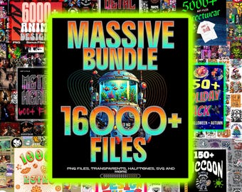 16.000+ digitale kunst megabundel: streetwear, anime, memes (POD-T-shirtgraphics) (digitale download)