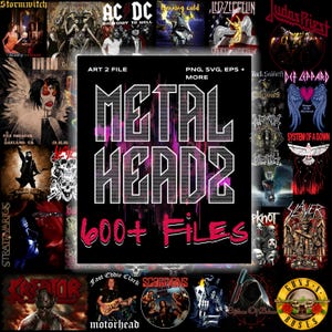 600+ Metal Band Bundle Design For DTF Sublimation And Your Own POD | Popular Bands | High Quality Images | Best Quality Files | Rock Bundle