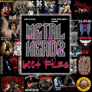 Metal Band Design Bundle: 900+ PNG Graphics for DTF Sublimation ...