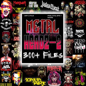 300+ Metal Band Bundle Design For DTF Sublimation And Your Own POD | Popular Bands | High Quality Images | Best Quality Files | Rock Bundle