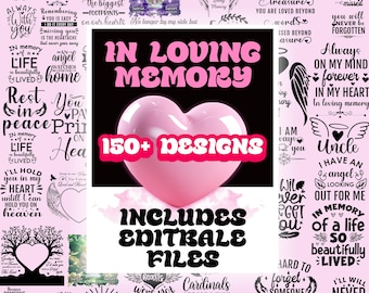 In Loving Memory-ontwerpbundel: canva-sjabloon voor png-png-/svg-monument