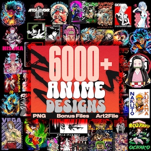 6000+ Anime Tshirt Designs, Anime Shirt DTG, Anime design, Anime Girls, instant download, Anime png, Halftone Anime, Tshirts Designs, Anime