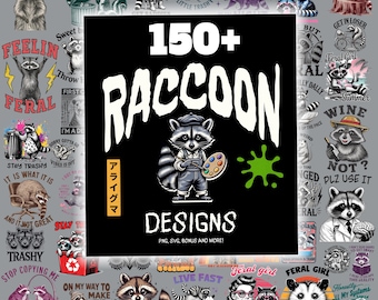 150+ retro sarcastische wasbeer png-bundel, grappige wasbeer ontwerp png, dierlijke sarcastische gezegde png, trendy wasbeer png, grappige prullenbak panda svg