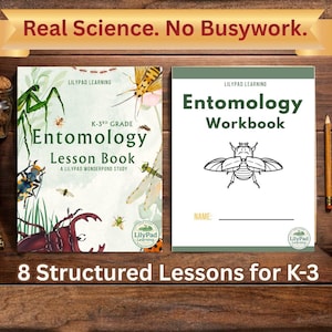 Homeschool Entomology Science Unit Study. K-3rd Grade.
