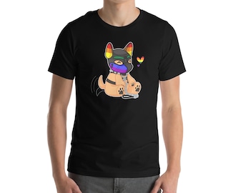Pride teddy-shirt met speelkap en wafelpatroon