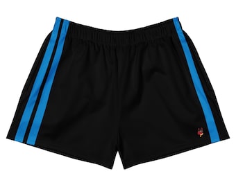 BadPups uniseks atletisch gestreepte short - blauw