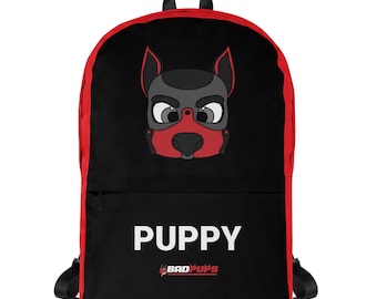 Puppy Play Pride-rugzak 'Puppy' - BadPups (rood en zwart)