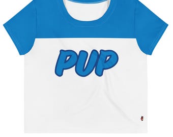 BadPups Pup croptop T-shirt - blauw