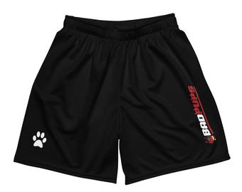 BadPups Unisex Puppy Play Pride-sportshort van mesh - zwart