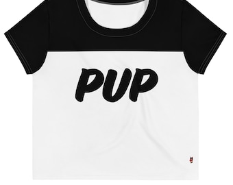 BadPups Pup croptop T-shirt - zwart